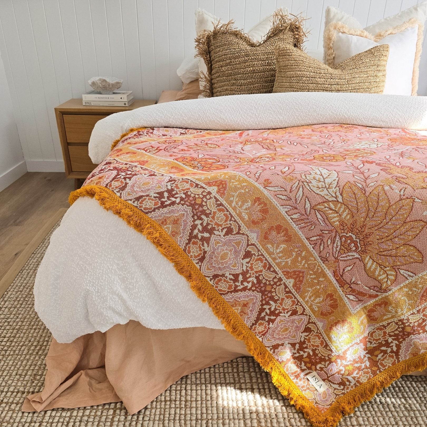 Del Sol Boho Woven Throw